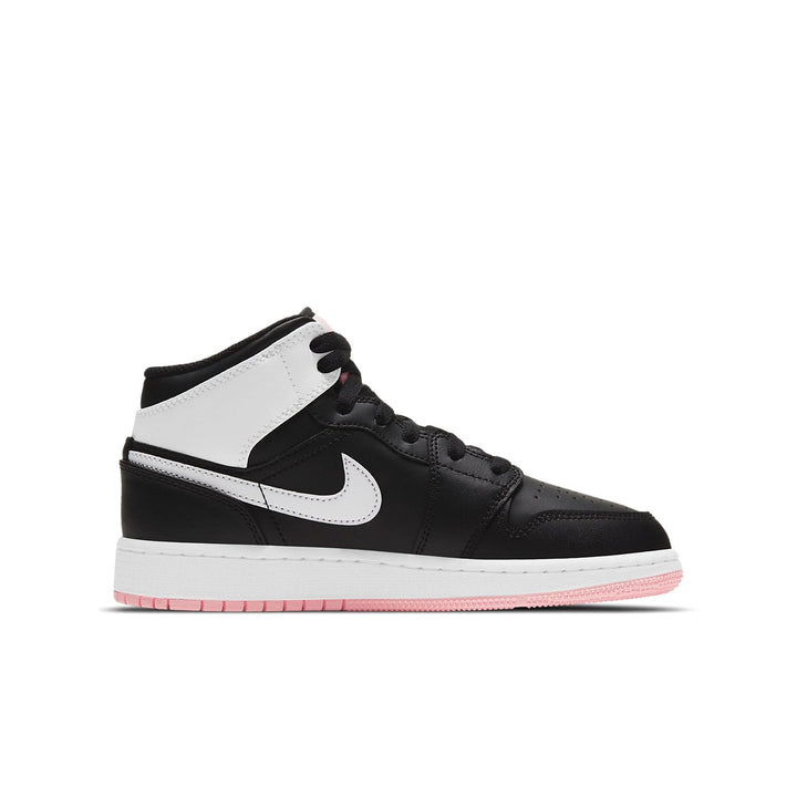 JORDAN 1 MID BLACK ARCTIC PINK GS