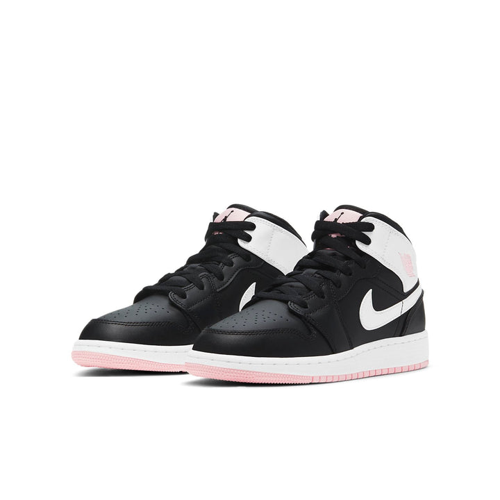 JORDAN 1 MID BLACK ARCTIC PINK GS
