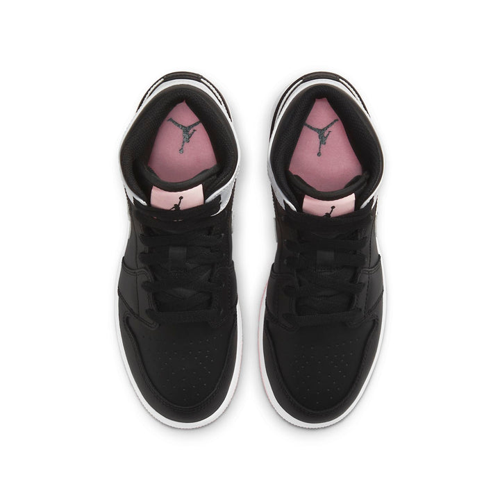 JORDAN 1 MID BLACK ARCTIC PINK GS