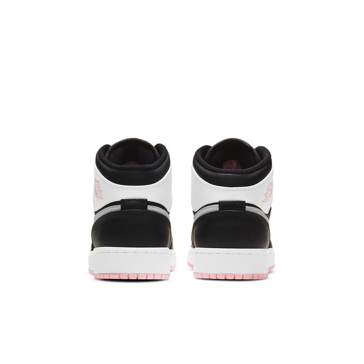 JORDAN 1 MID BLACK ARCTIC PINK GS