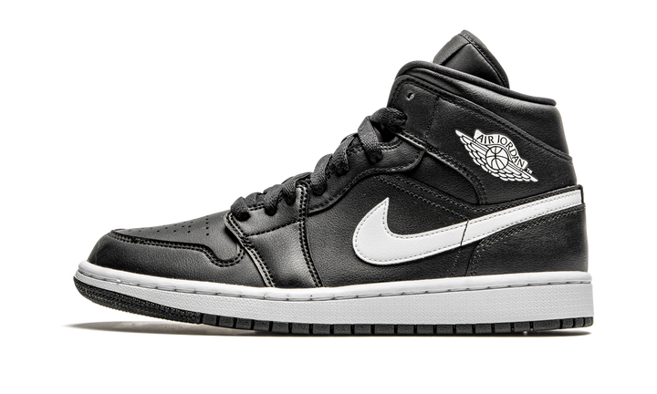 JORDAN 1 MID BLACK WHITE WOMENS