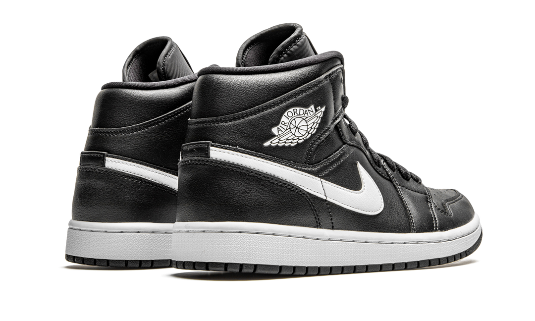 JORDAN 1 MID BLACK WHITE WOMENS
