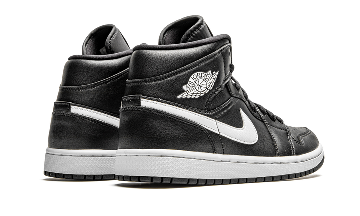 JORDAN 1 MID BLACK WHITE WOMENS