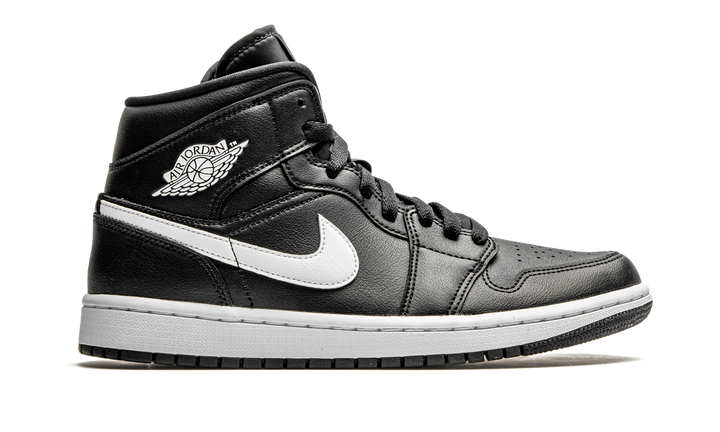 JORDAN 1 MID BLACK WHITE WOMENS