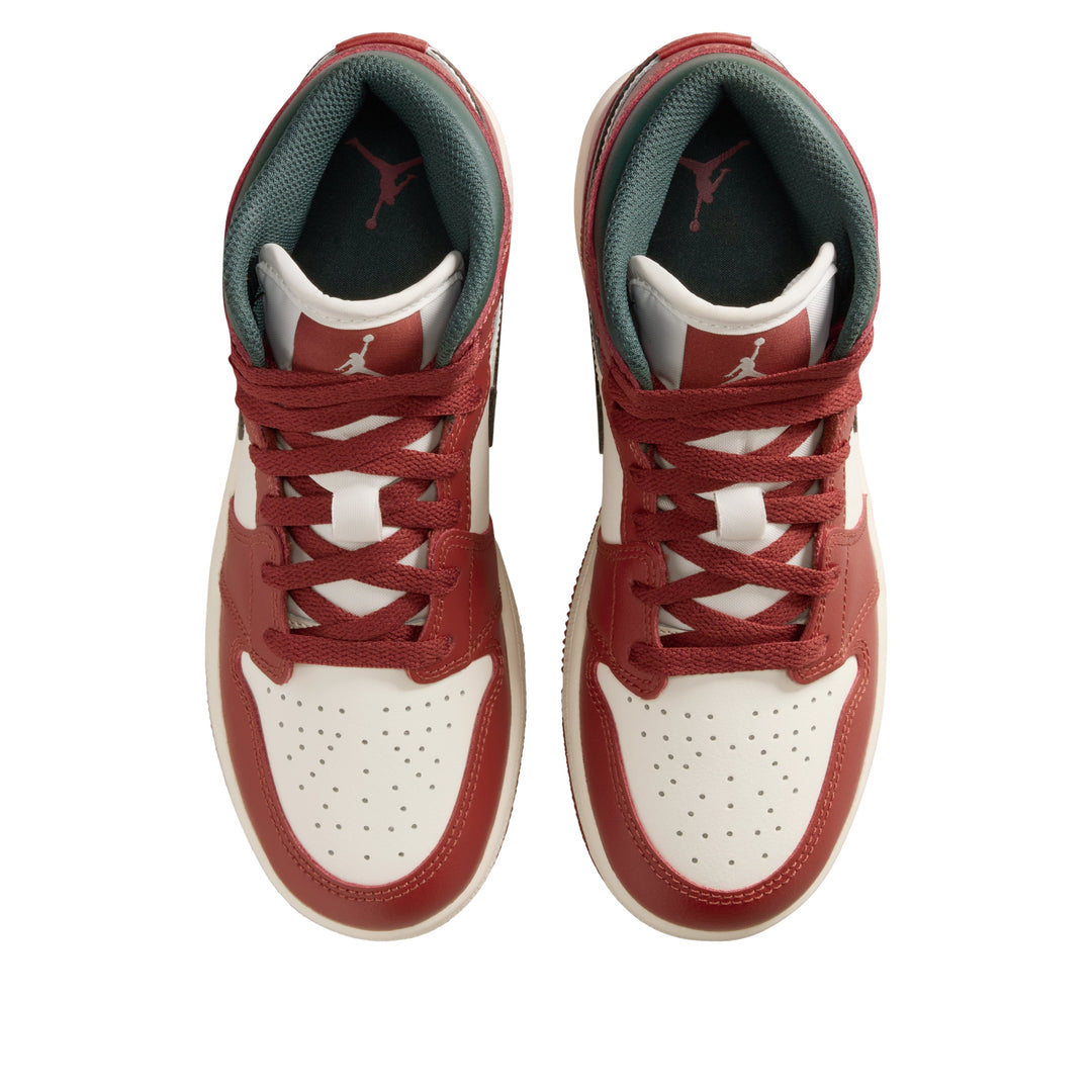 JORDAN 1 MID REDSTONE MIDNIGHT GREEN (GS)