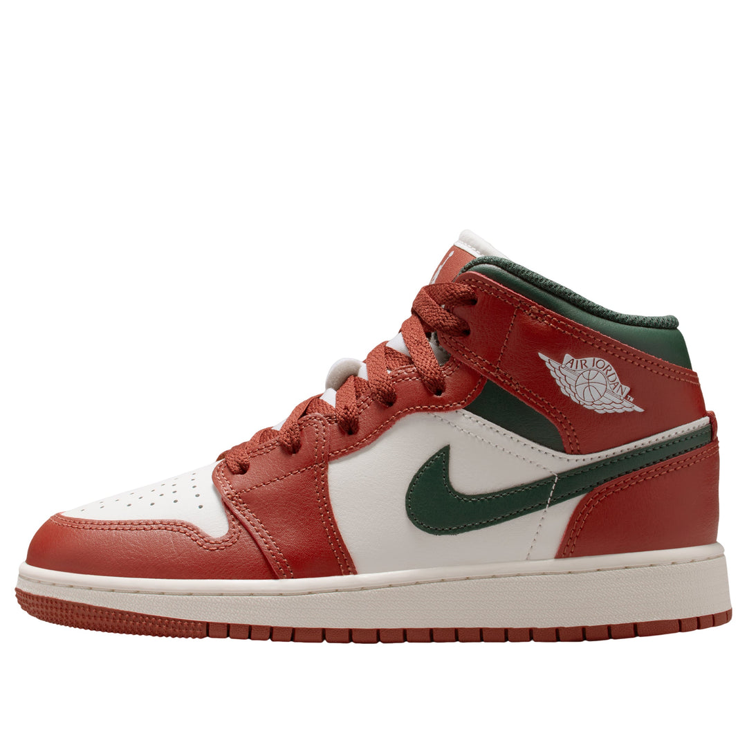 JORDAN 1 MID REDSTONE MIDNIGHT GREEN (GS)
