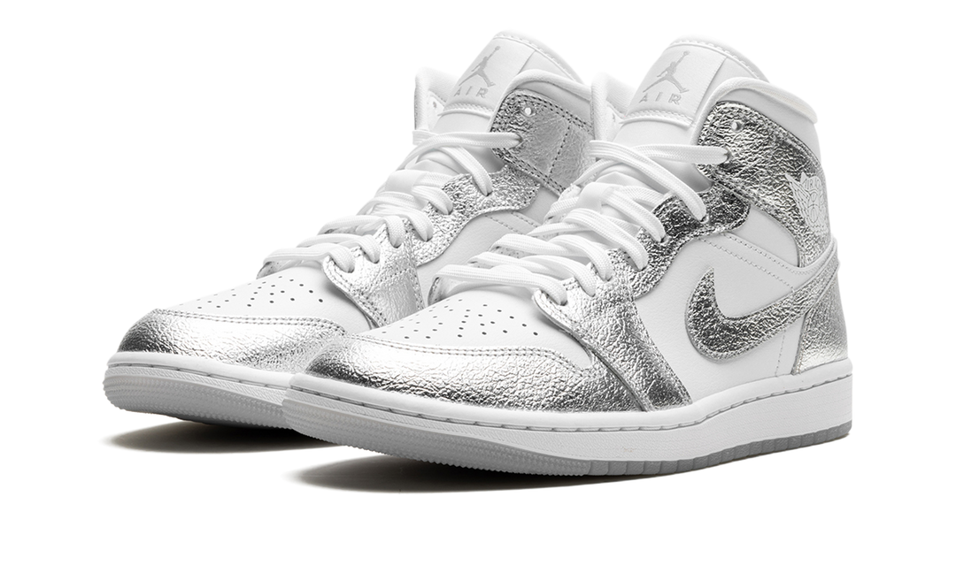 JORDAN 1 MID SE METALLIC SILVER (WOMEN&