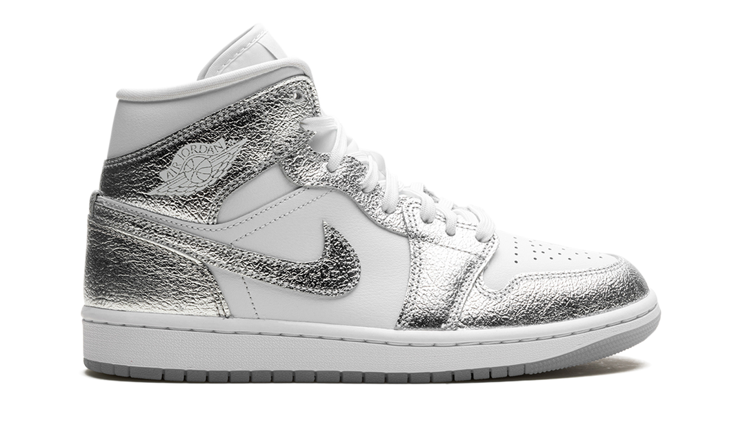 JORDAN 1 MID SE METALLIC SILVER (WOMEN&