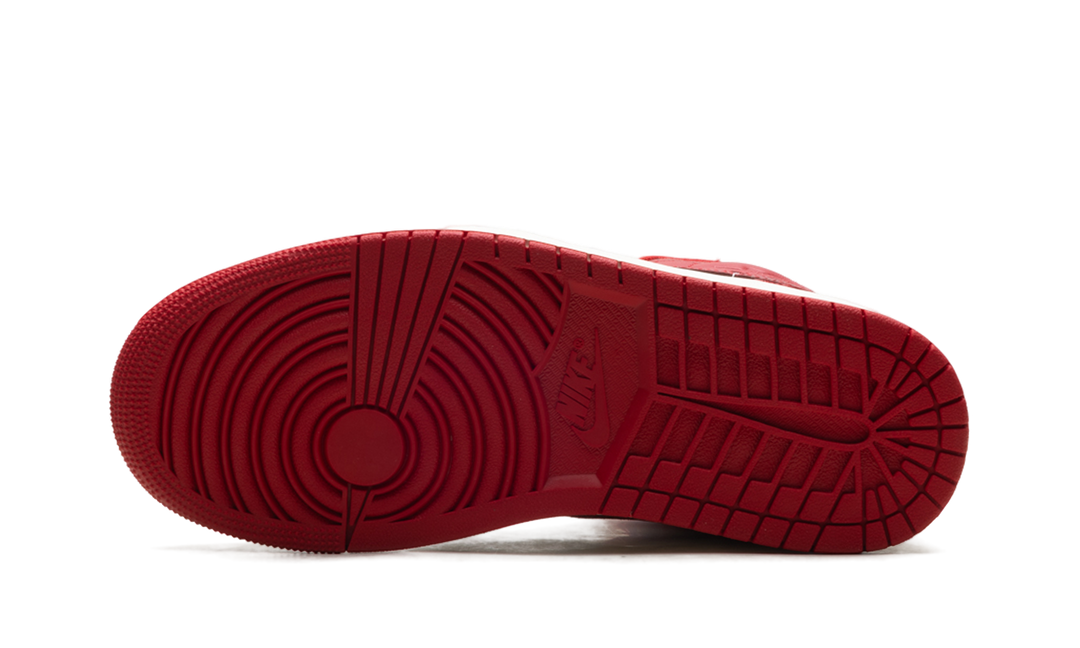 JORDAN 1 MID SE RED CRACKED LEATHER (WOMEN&