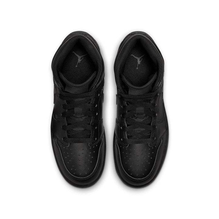 JORDAN 1 MID TRIPLE BLACK (GS)