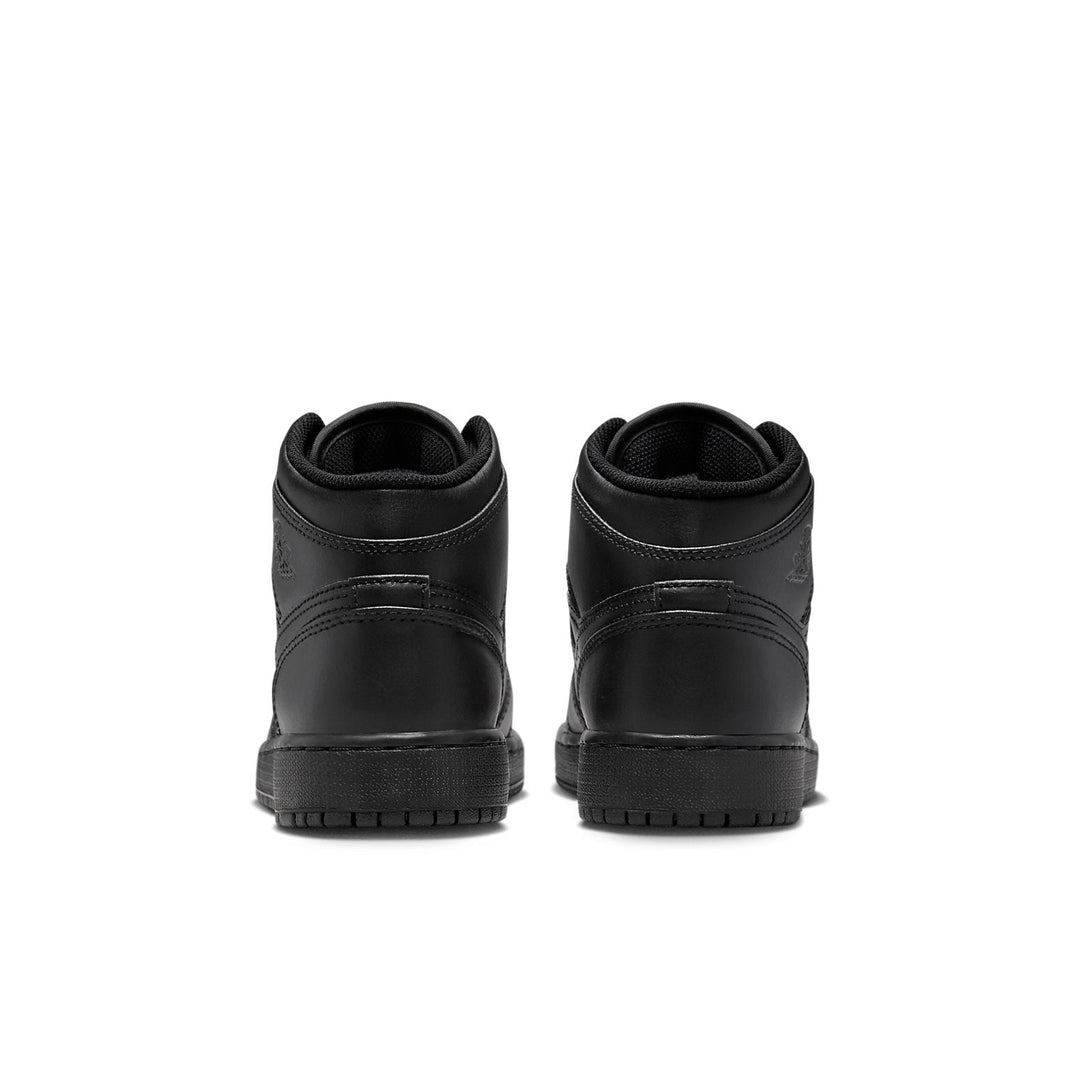 JORDAN 1 MID TRIPLE BLACK (GS)