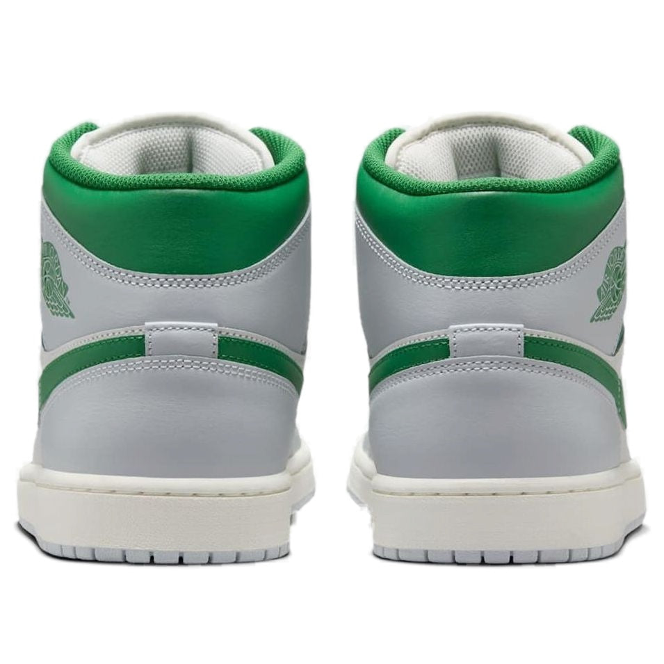 JORDAN 1 MID WHITE PURE PLATINUM PINE GREEN