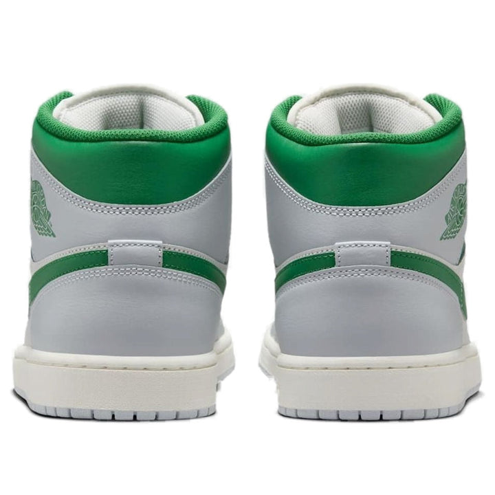 JORDAN 1 MID WHITE PURE PLATINUM PINE GREEN
