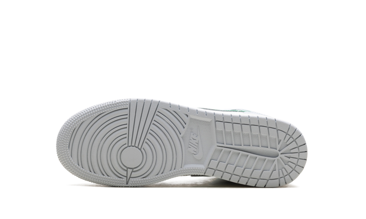 JORDAN 1 MID WHITE PURE PLATINUM PINE GREEN (GS)