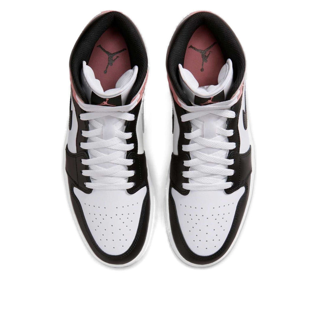 JORDAN 1 MID WHITE RUST PINK BLACK