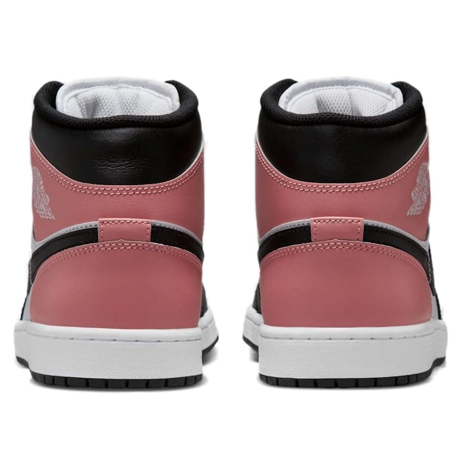 JORDAN 1 MID WHITE RUST PINK BLACK