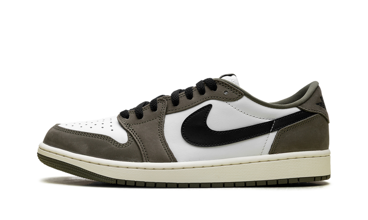 JORDAN 1 RETRO LOW MEDIUM OLIVE SUMMIT WHITE SAIL BLACK