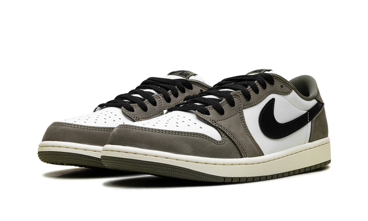 JORDAN 1 RETRO LOW MEDIUM OLIVE SUMMIT WHITE SAIL BLACK