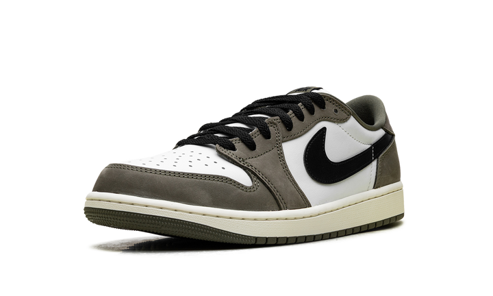 JORDAN 1 RETRO LOW MEDIUM OLIVE SUMMIT WHITE SAIL BLACK