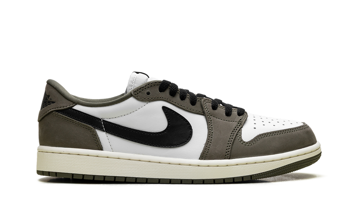 JORDAN 1 RETRO LOW MEDIUM OLIVE SUMMIT WHITE SAIL BLACK