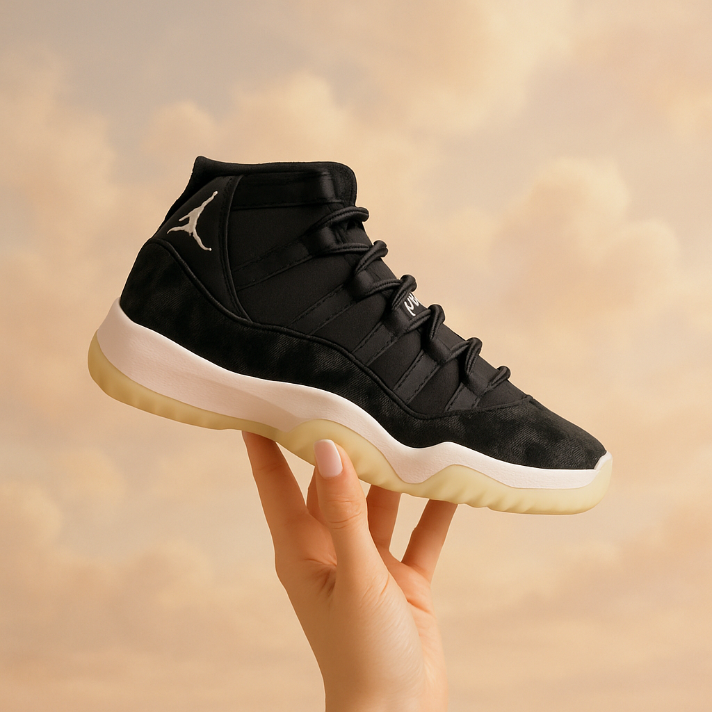 JORDAN 11 RETRO BLACK BARELY VOLT (GS)