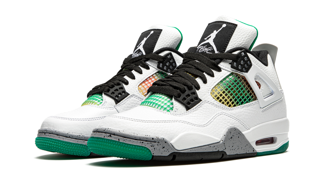 JORDAN 4 RETRO LUCID GREEN RASTA (W)