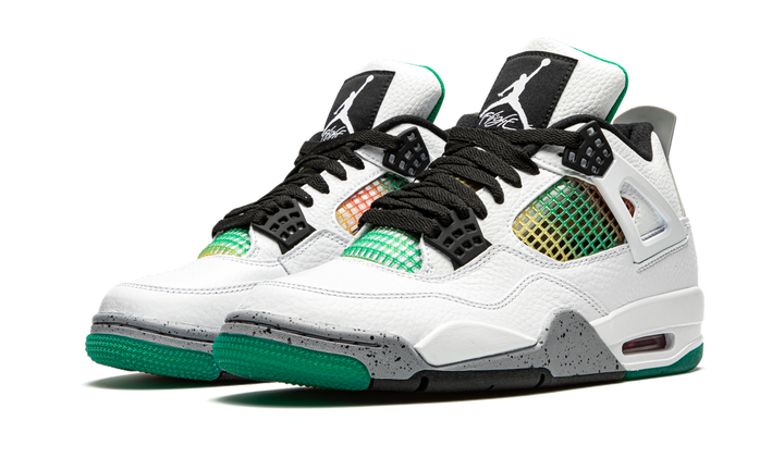 JORDAN 4 RETRO LUCID GREEN RASTA (W)