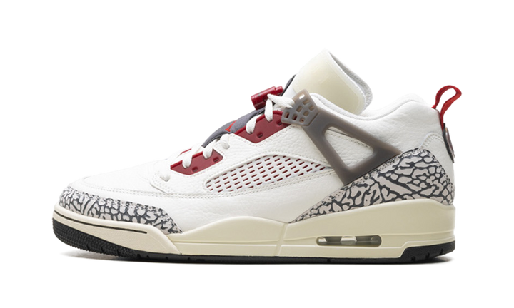 JORDAN SPIZIKE LOW SAIL ANTHRACITE COCONUT MILK VARSITY RED