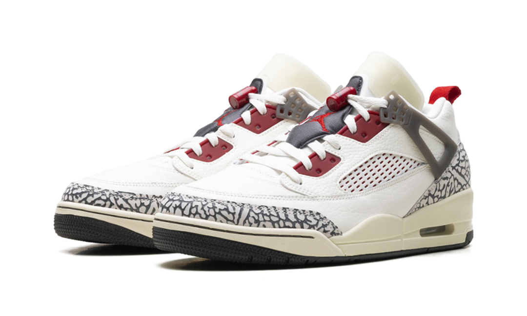 JORDAN SPIZIKE LOW SAIL ANTHRACITE COCONUT MILK VARSITY RED