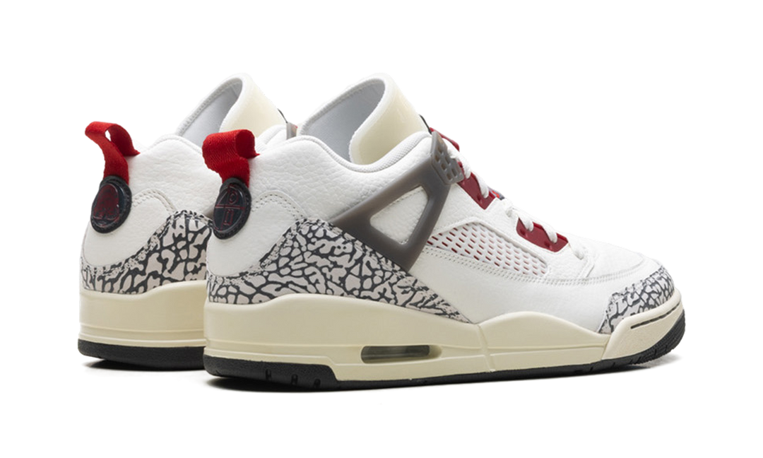 JORDAN SPIZIKE LOW SAIL ANTHRACITE COCONUT MILK VARSITY RED