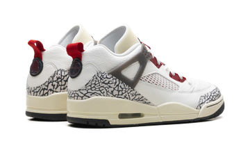 JORDAN SPIZIKE LOW SAIL ANTHRACITE COCONUT MILK VARSITY RED — Stock