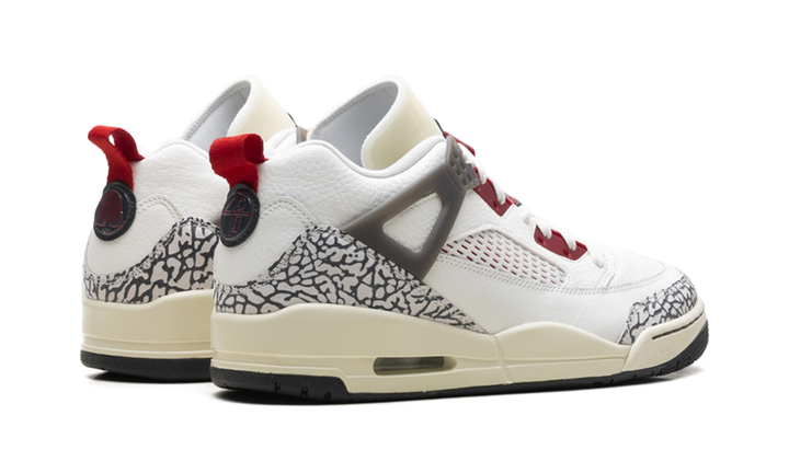 JORDAN SPIZIKE LOW SAIL ANTHRACITE COCONUT MILK VARSITY RED