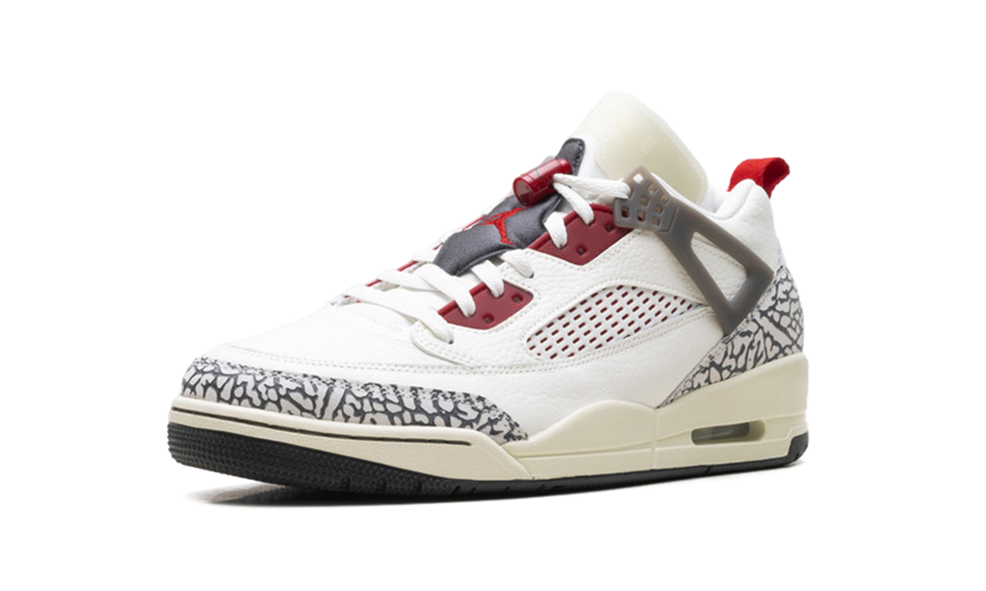 JORDAN SPIZIKE LOW SAIL ANTHRACITE COCONUT MILK VARSITY RED