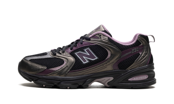 NEW BALANCE 530 BLACK METALLIC PLUM BROWN