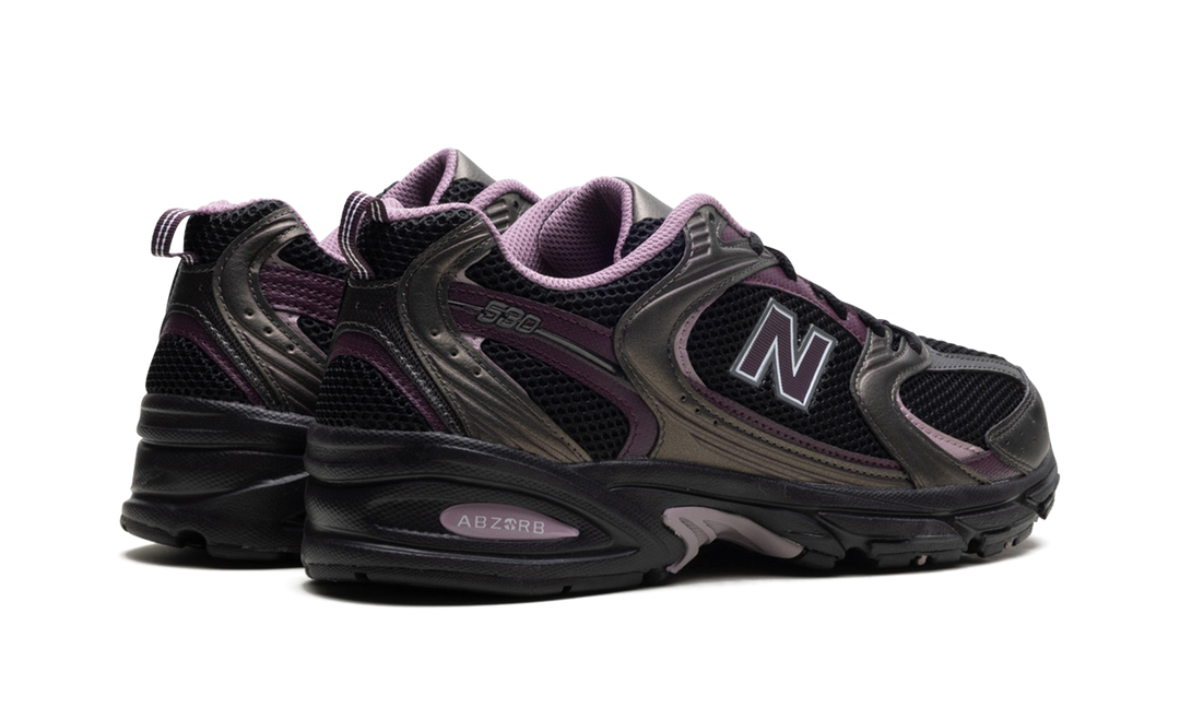 NEW BALANCE 530 BLACK METALLIC PLUM BROWN