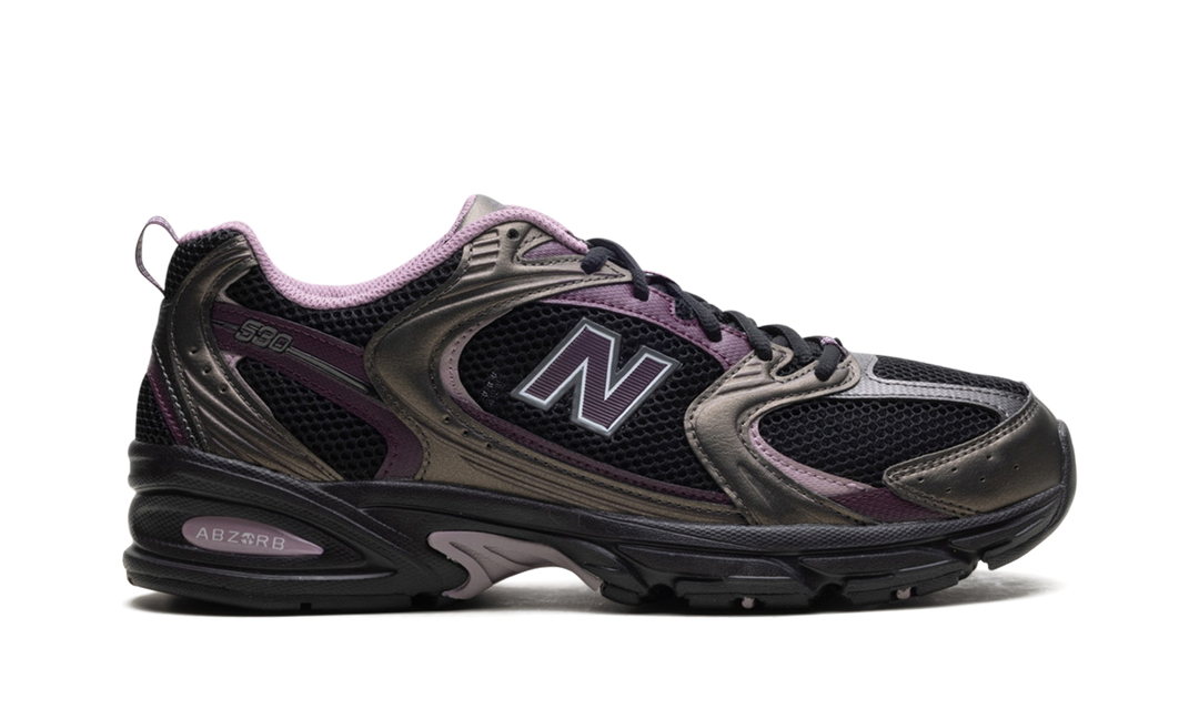 NEW BALANCE 530 BLACK METALLIC PLUM BROWN