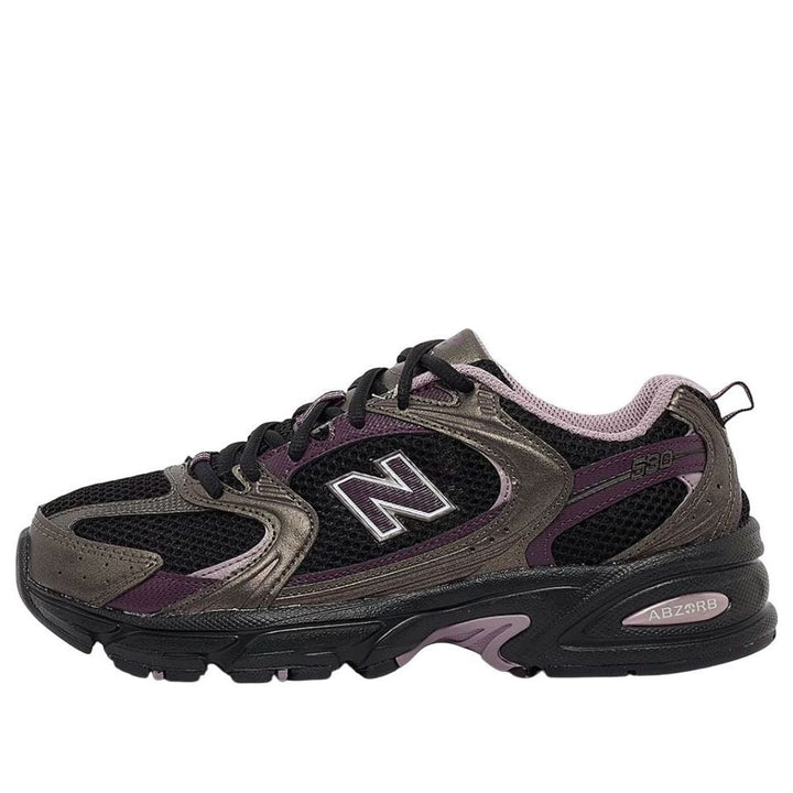 NEW BALANCE 530 BLACK METALLIC PLUM BROWN