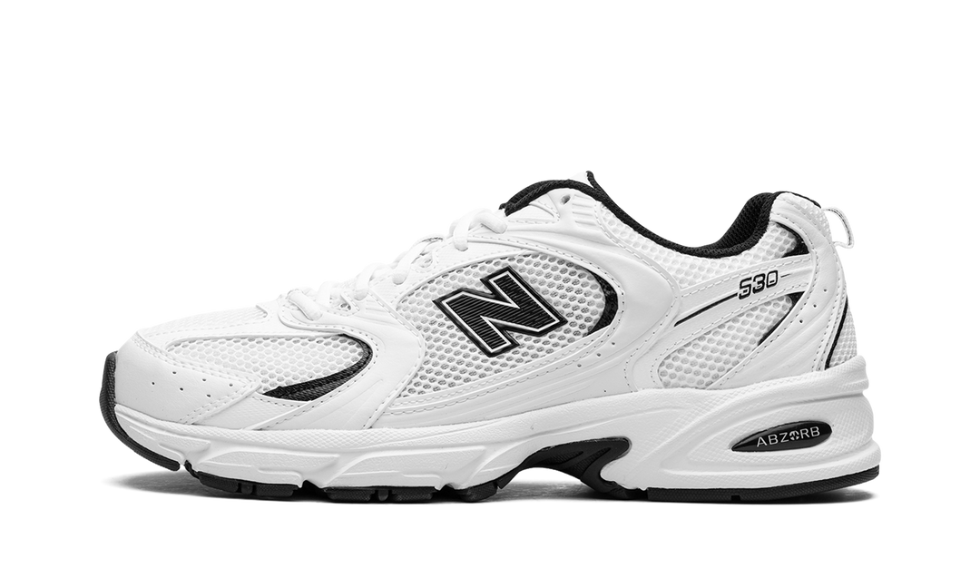 NEW BALANCE 530 WHITE BLACK DETAILS