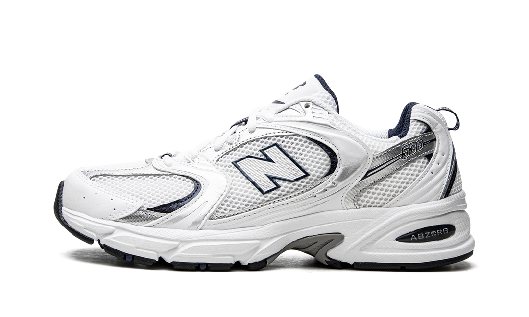 NEW BALANCE 530 WHITE SILVER NAVY — Stock 