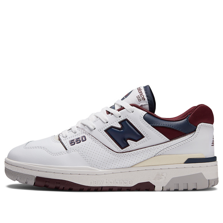 NEW BALANCE 550 WHITE BEIGE BURGUNDY NAVY