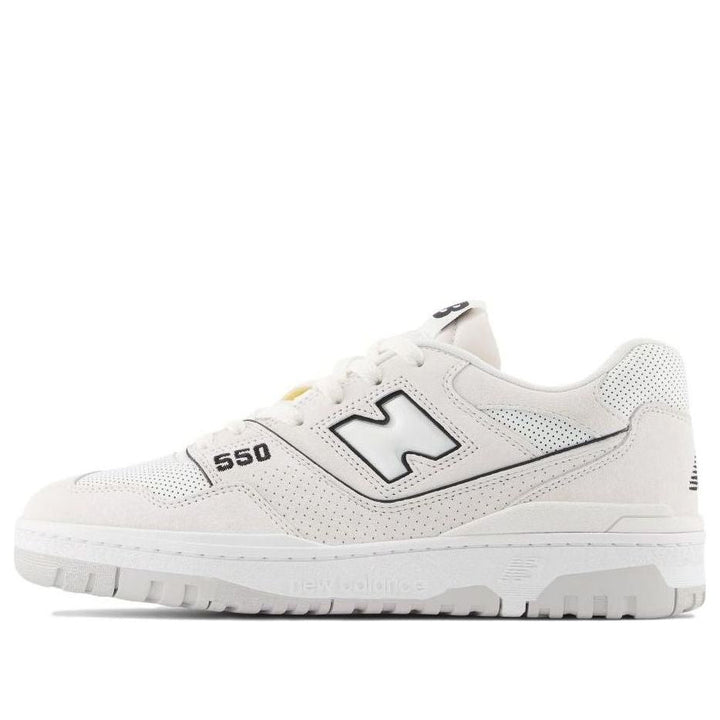 NEW BALANCE 550 WHITE PERFORATED LEATHER BLACK