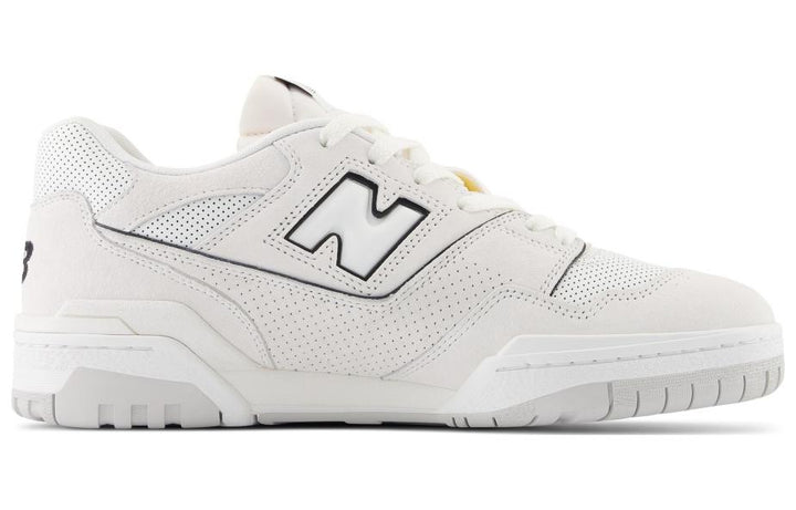 NEW BALANCE 550 WHITE PERFORATED LEATHER BLACK