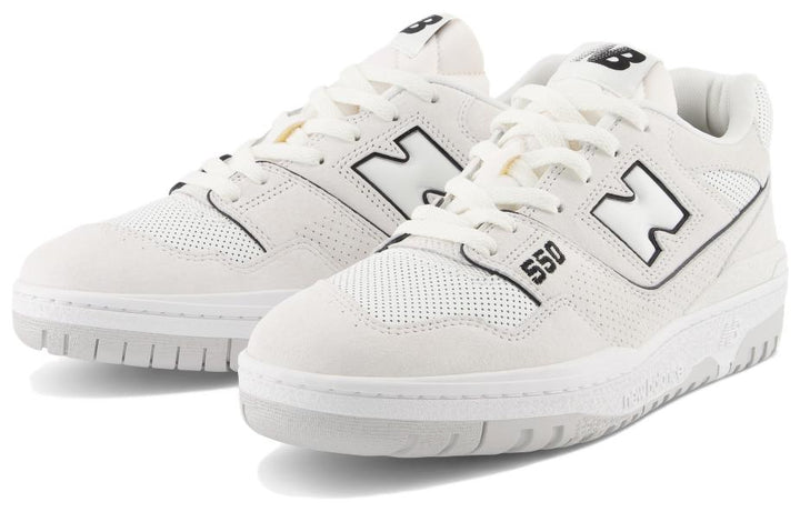 NEW BALANCE 550 WHITE PERFORATED LEATHER BLACK