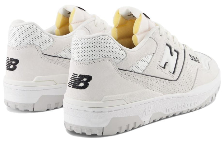 NEW BALANCE 550 WHITE PERFORATED LEATHER BLACK