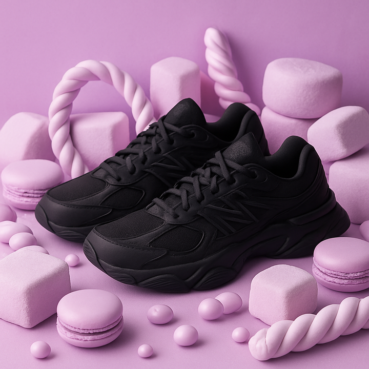 NEW BALANCE 9060 TRIPLE BLACK LEATHER