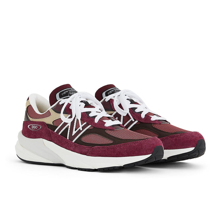 NEW BALANCE 990V6 MIUSA TEDDY SANTIS BURGUNDY TAN