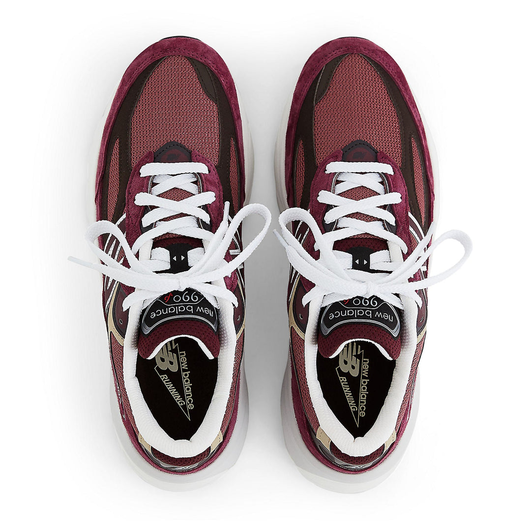 NEW BALANCE 990V6 MIUSA TEDDY SANTIS BURGUNDY TAN