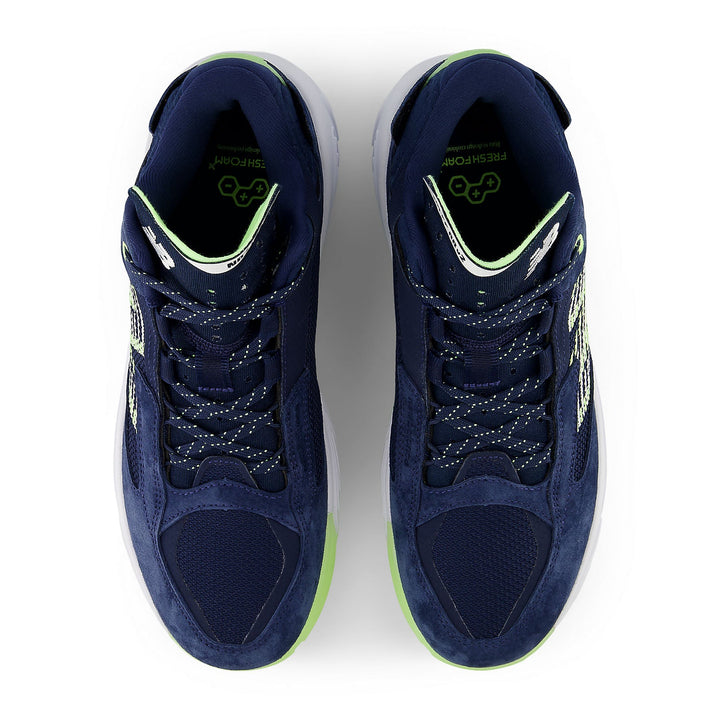 NEW BALANCE FRESH FOAM BB V2 NAVY BLEACHED LIME GLOW