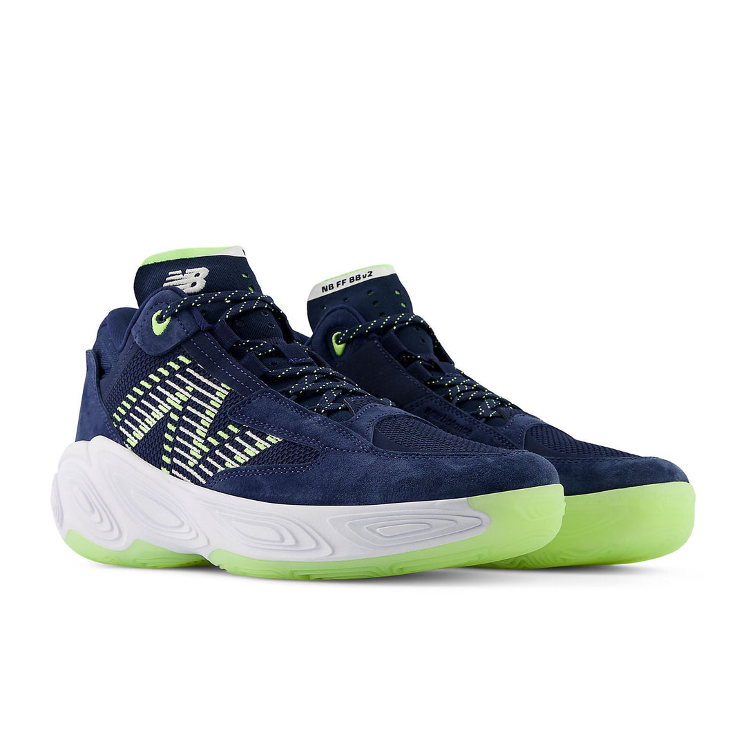 NEW BALANCE FRESH FOAM BB V2 NAVY BLEACHED LIME GLOW