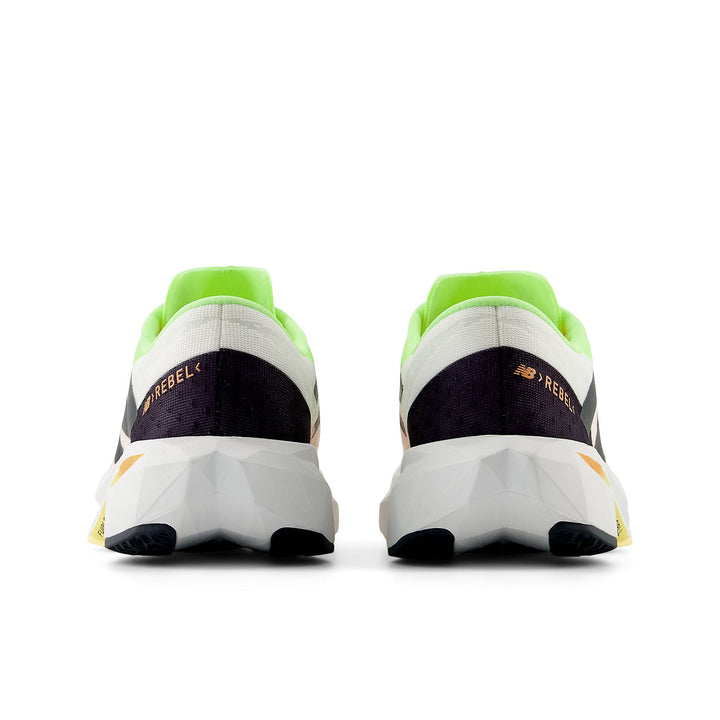 NEW BALANCE FUELCELL REBEL V4 WHITE BLEACHED LIME GLOW WOMENS